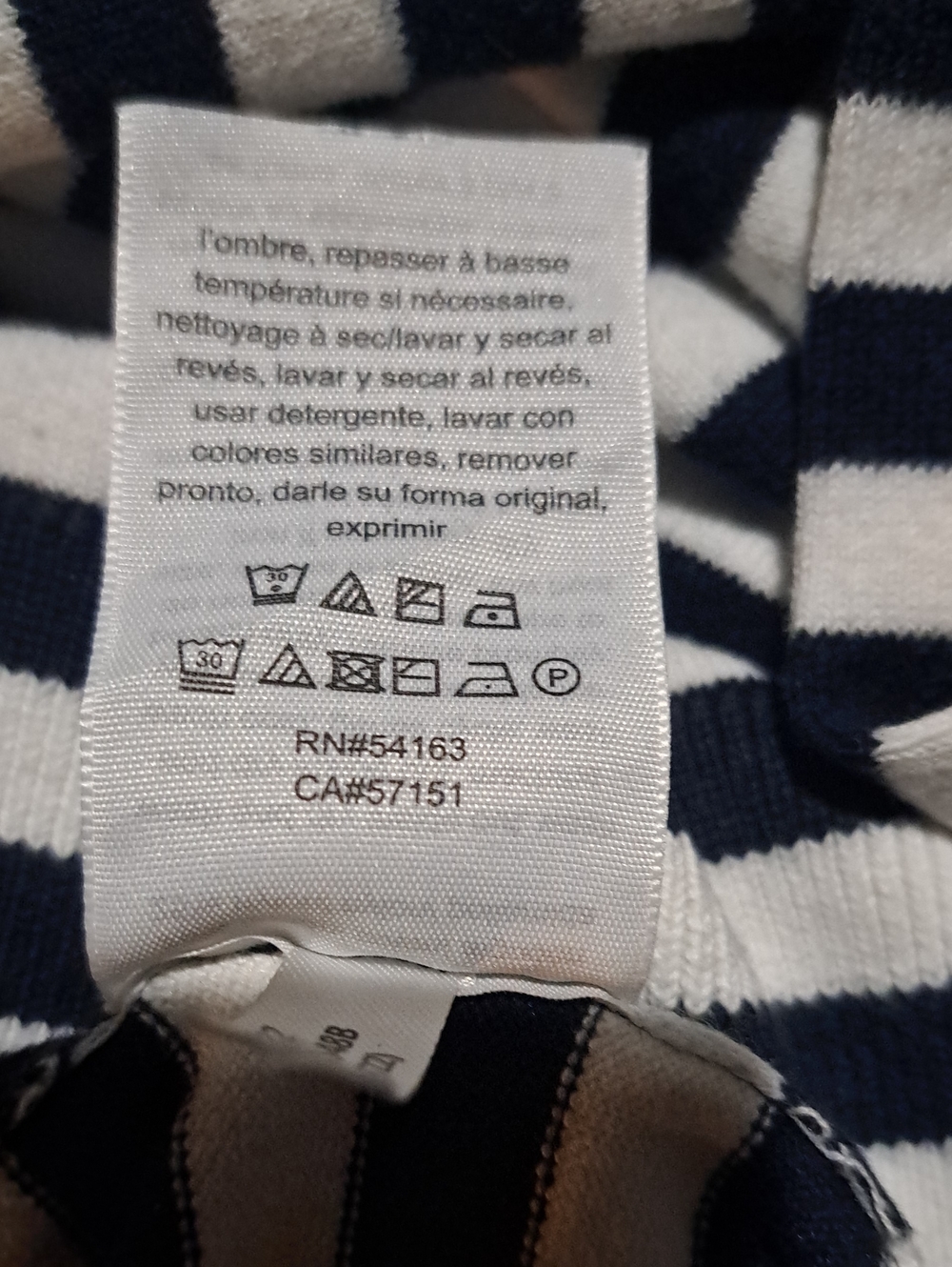 Tommy Hilfiger Black & White Striped Turtleneck T - Shirt - Picture 11 of 11